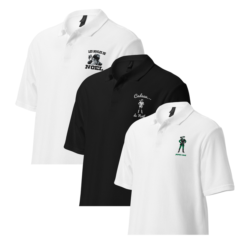 Photo de polos OSS 117 présentés dans la collection MerciSidi