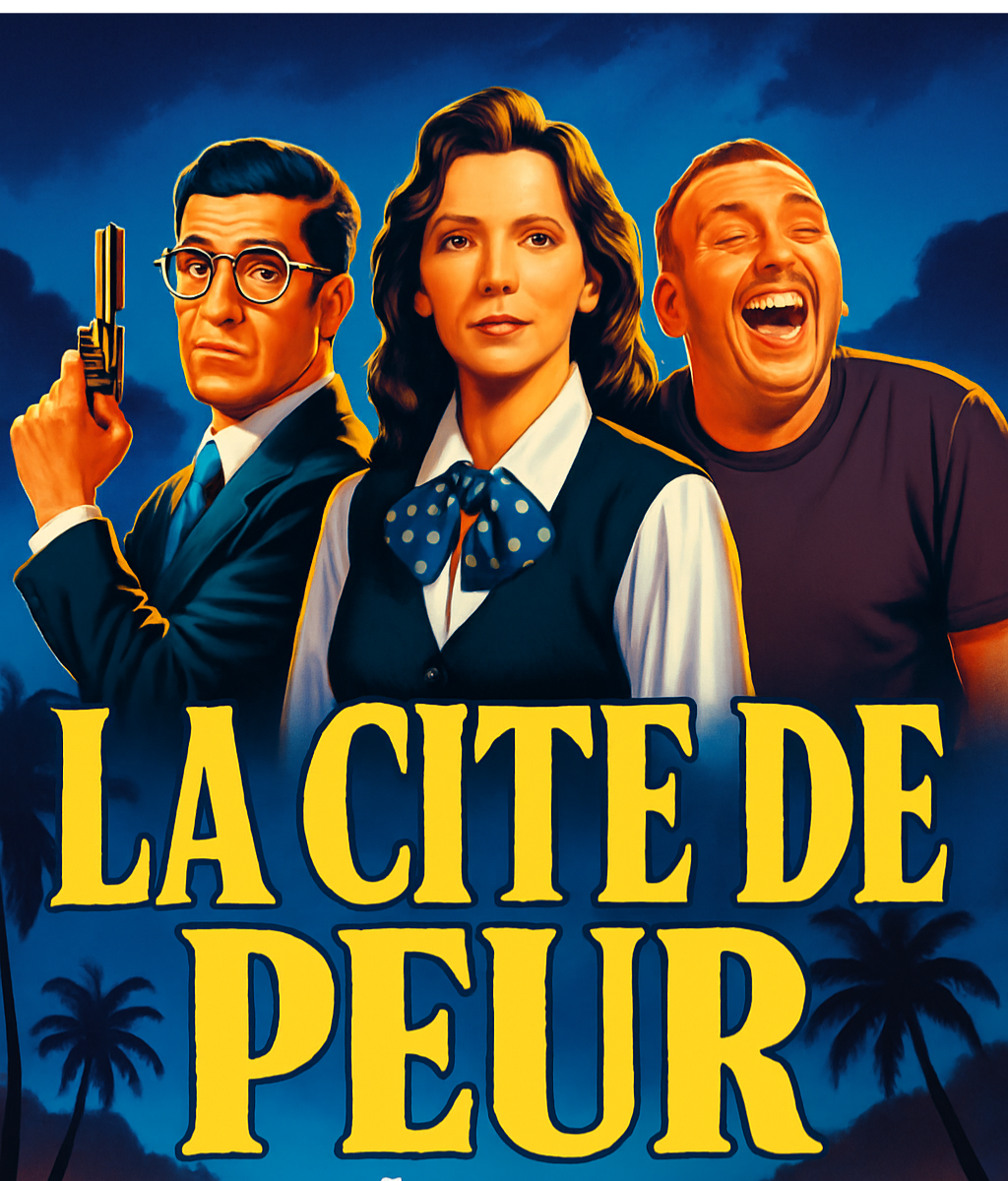 Illustration inspirée du film La Cité de la Peur – répliques cultes du cinéma français