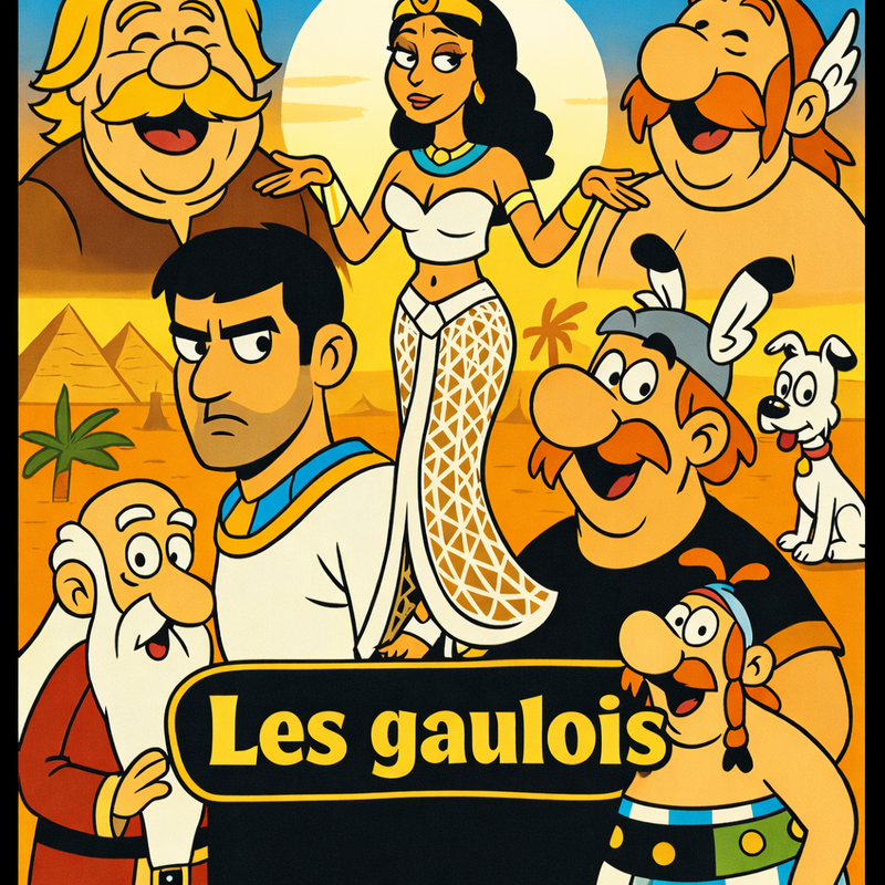 Affiche alternative inspirée d’Astérix et Obélix pour la collection MerciSidi