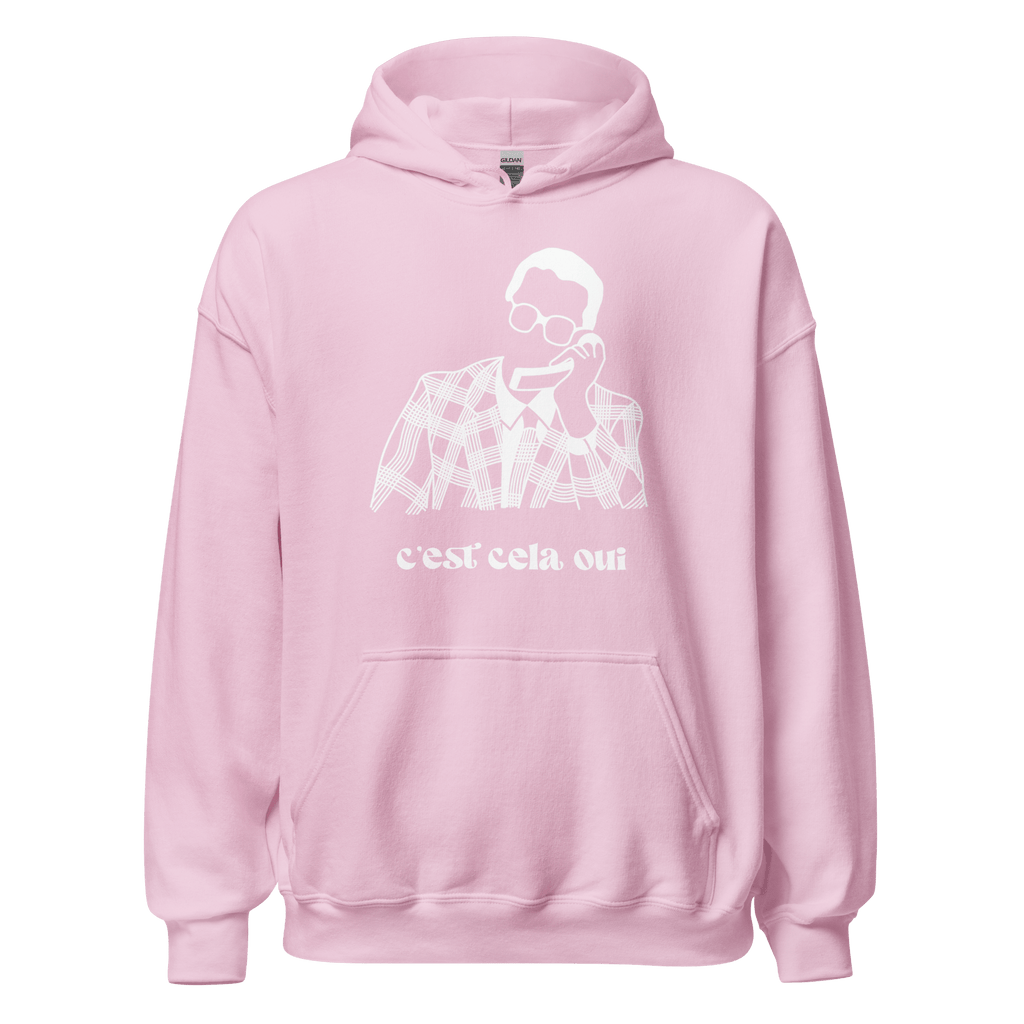 Sweat à capuche noir MerciSidi "C'est cela oui..." avec impression Le Père Noël est une ordure, style décontracté et confortable.