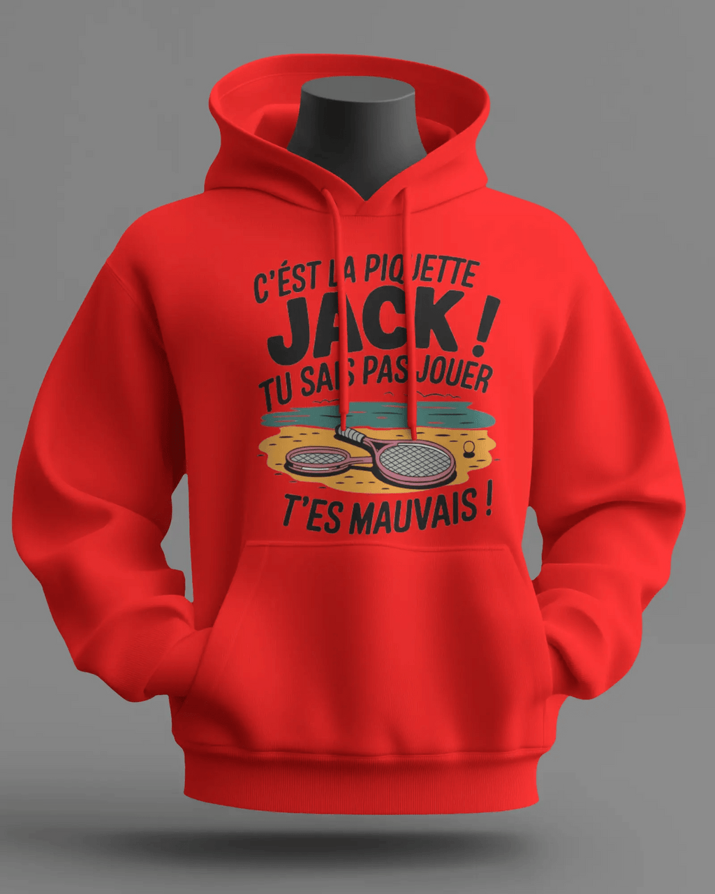 Sweat OSS 117 – citation “C’est la piquette Jack !” Rouge
