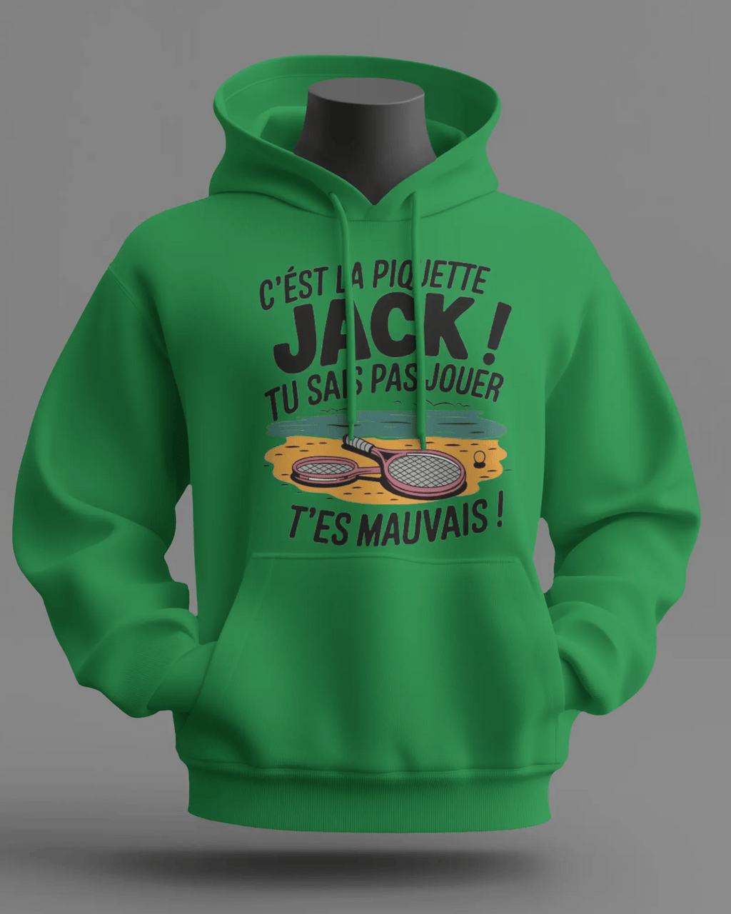 Sweat OSS 117 – citation “C’est la piquette Jack !” Vert