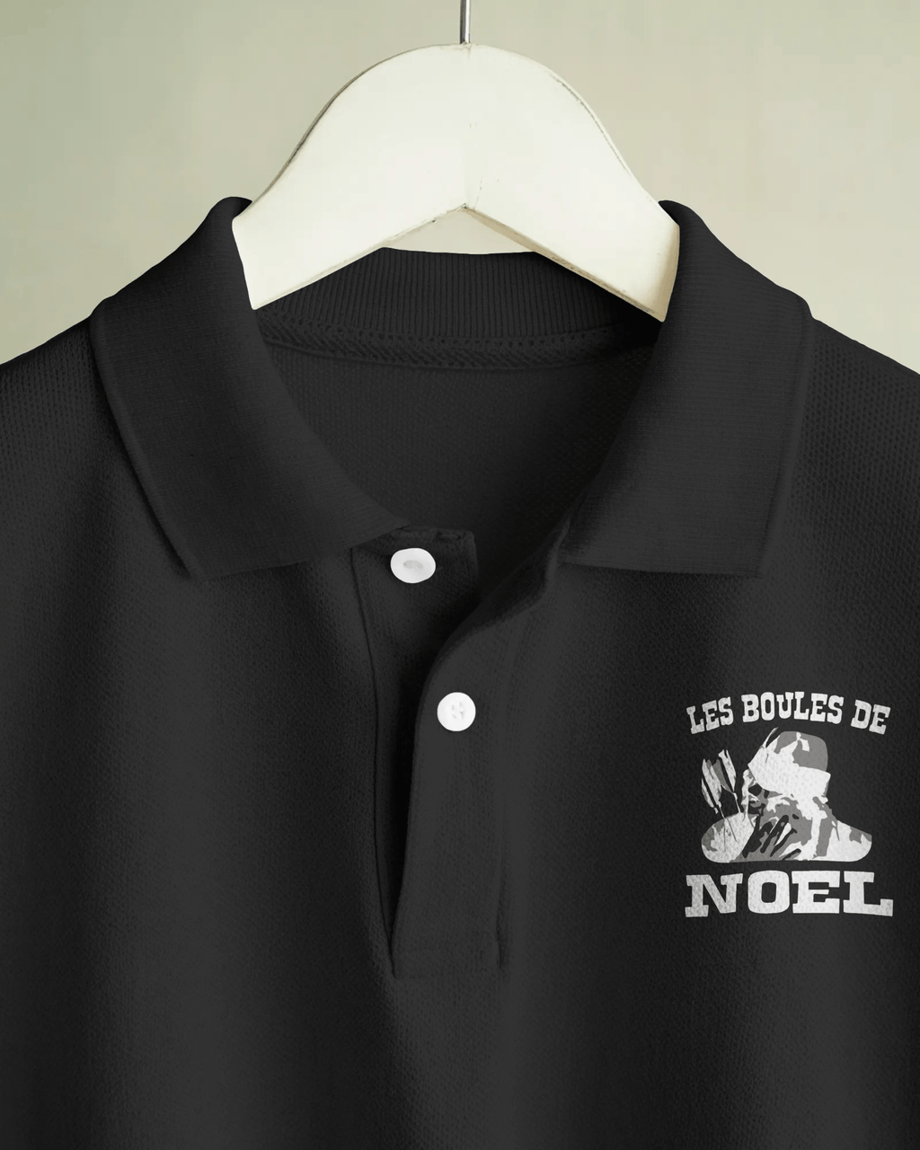 Polo brodé - Les boules de Noël - OSS 117 SHOP