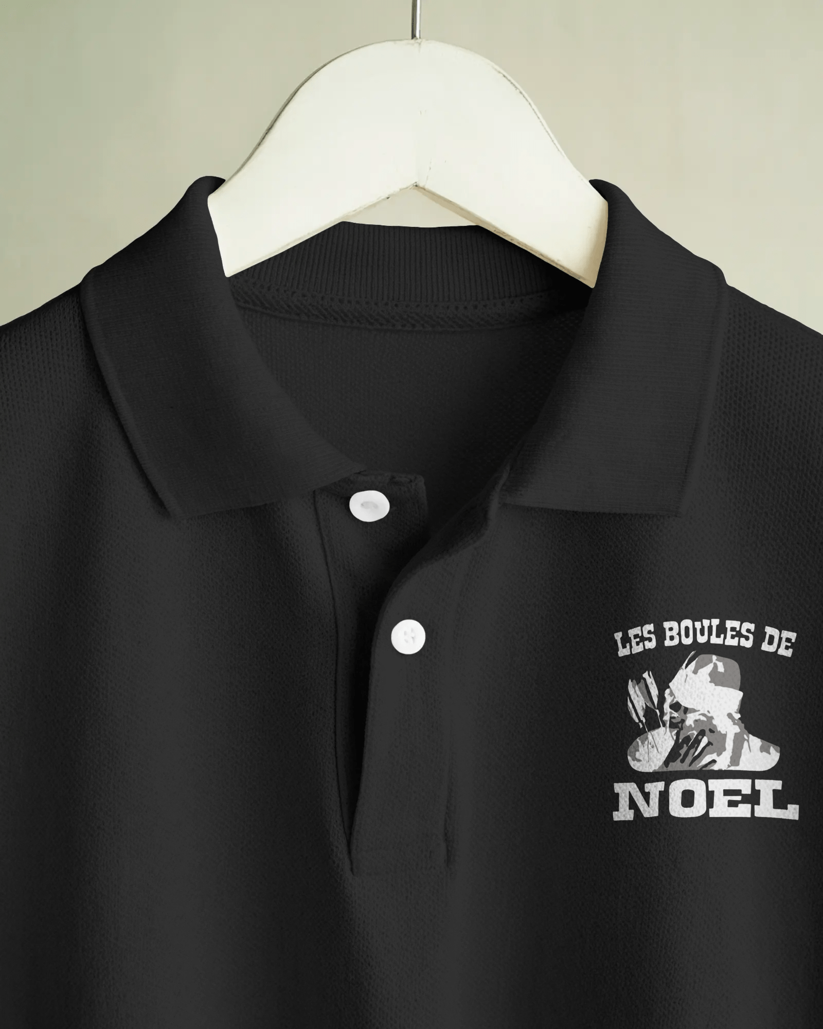 Polo brodé - Les boules de Noël - OSS 117 SHOP