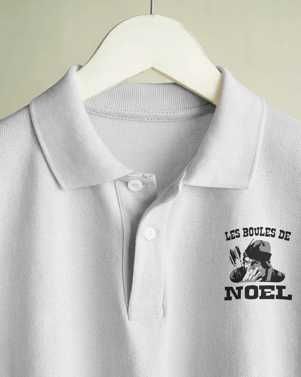 Polo brodé - Les boules de Noël - OSS 117 SHOP