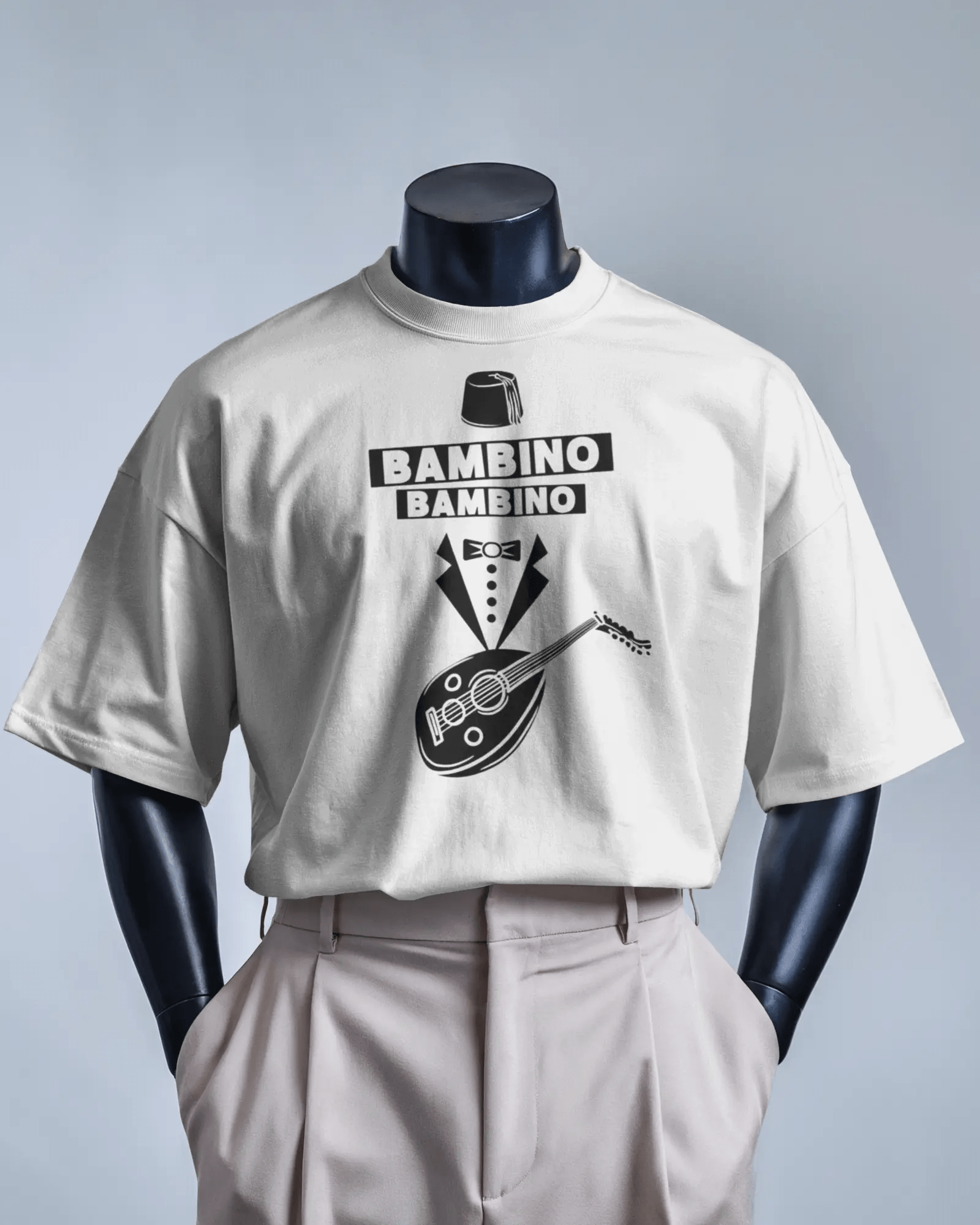 T-shirt OSS 117 – citation “Bambino” Blanc
