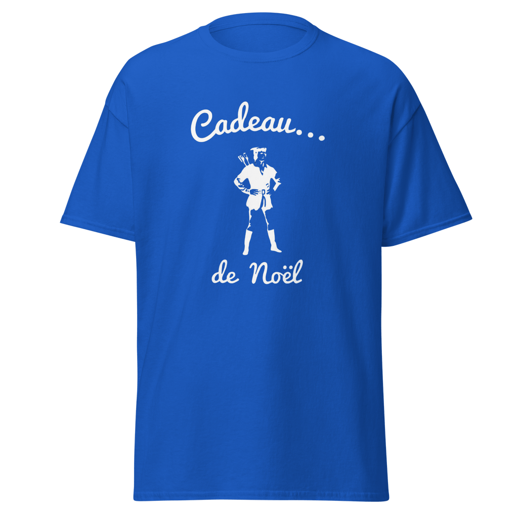T-shirt noir MerciSidi avec motif OSS 117 pour cadeau de Noël, en coton confortable et style décontracté.