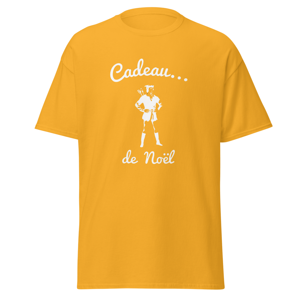 T-shirt noir MerciSidi OSS 117 avec motif de Noël, vêtement décontracté pour homme ou femme.