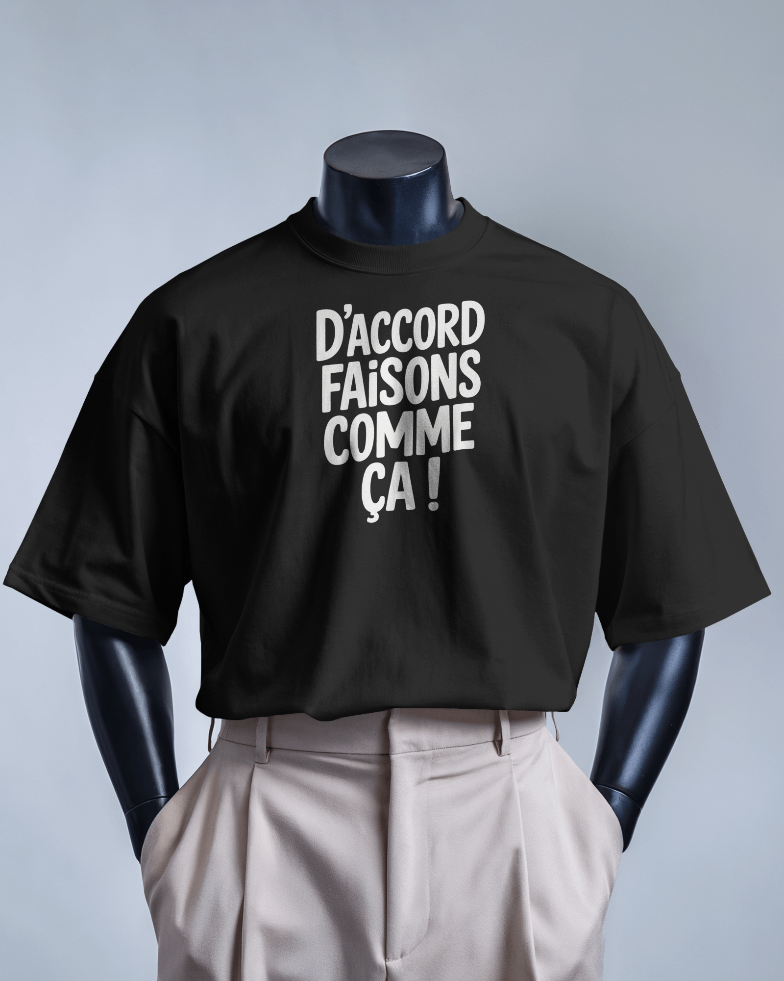 T-shirt J'aime me battre OSS 117 Le Caire nid d'espions Noir