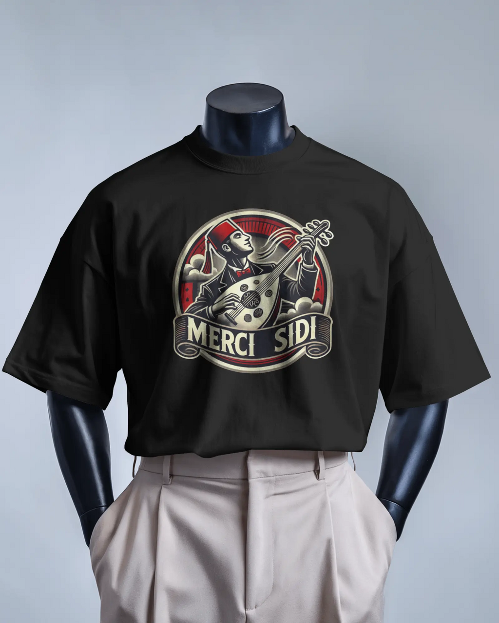 T-shirt OSS 117 – “MerciSidi” Noir