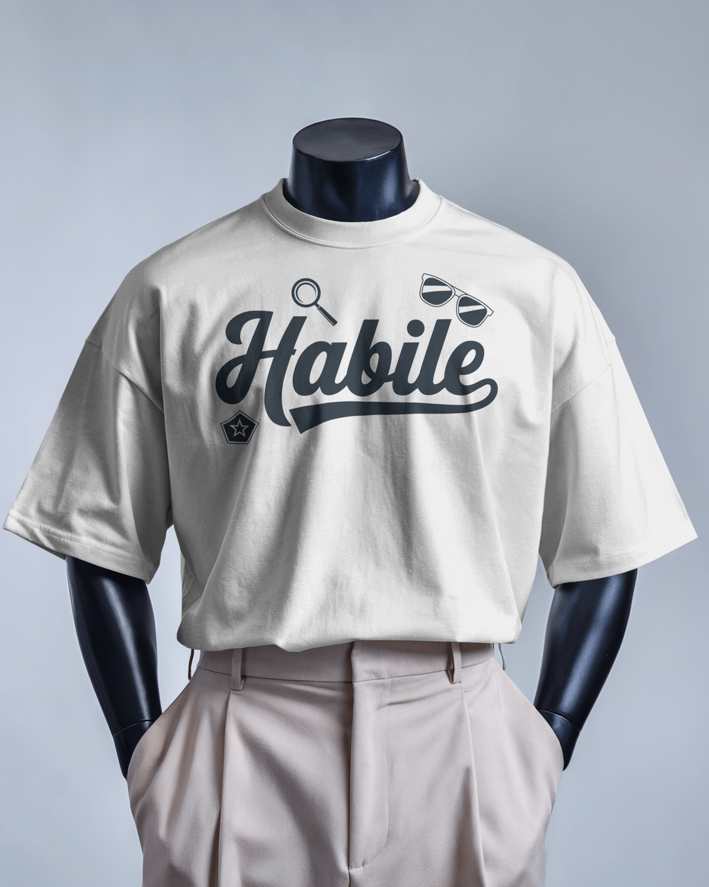 T-shirt OSS 117 – citation “Habile” Blanc