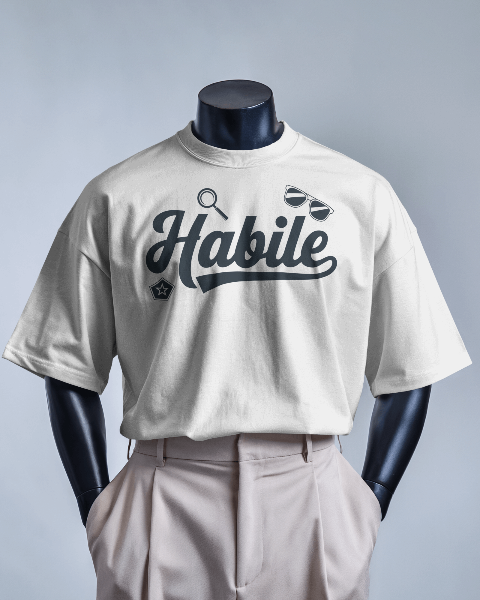 T-shirt OSS 117 – citation “Habile” Blanc