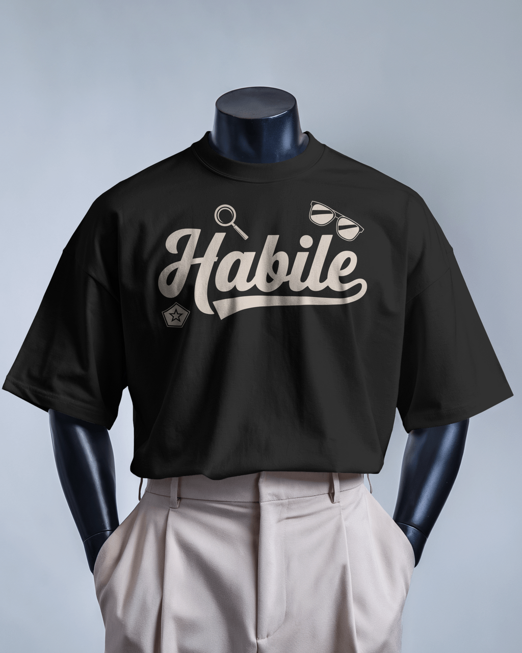 T-shirt OSS 117 – citation “Habile” Noir