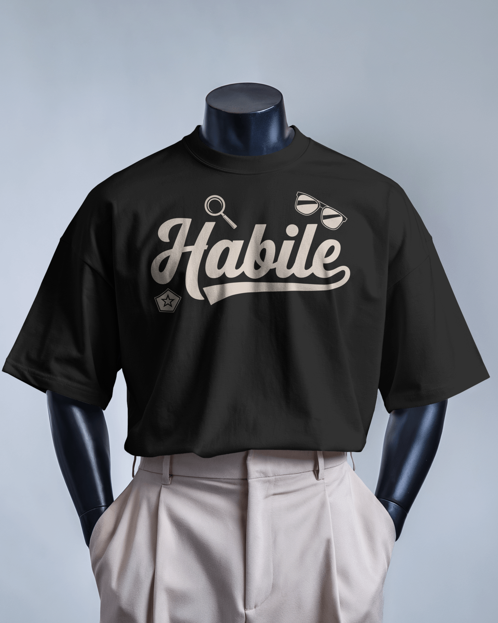 T-shirt OSS 117 – citation “Habile” Noir